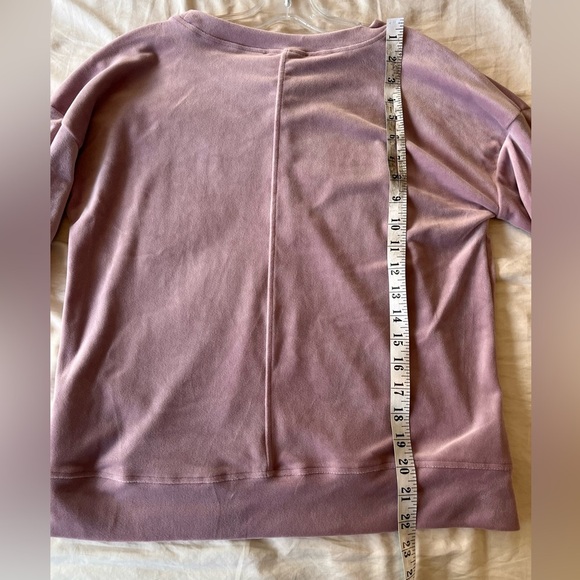 NWT Cable & Gauge Studio Dusty Mauve Velour Pullover Sweatshirt XS - Picture 11 of 13